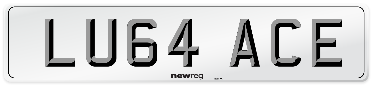 LU64 ACE Number Plate from New Reg